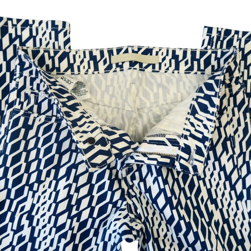 Joe’s Jeans High Water Ankle Pants Royal Diamond Blue White Size 25 - Picture 3 of 8